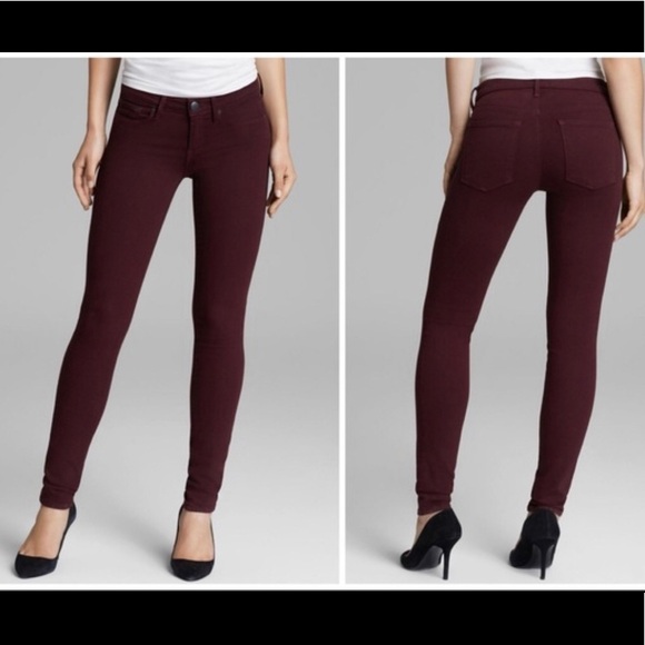 VINCE Riley Bordeaux Skinny stretch jean SZ 26 - Picture 1 of 7